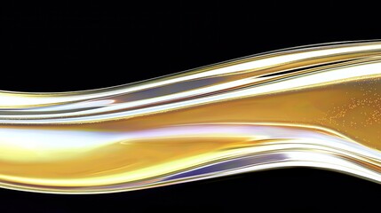 Poster - Vibrant molten paint flowing with shimmering gold artistic display abstract design digital environment close-up fluid art