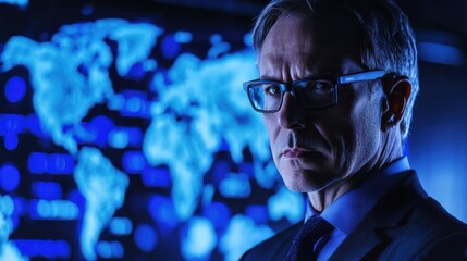 Poster - Cybersecurity strategy meeting global headquarters digital content high-tech environment analytical viewpoint
