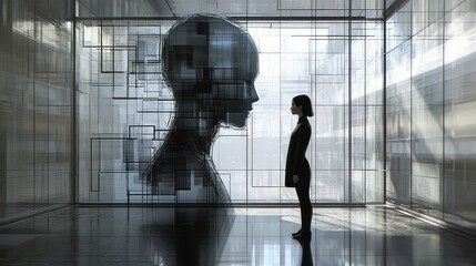 Poster - Abstract Digital Interaction with AI in Natural Light