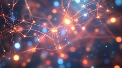 Poster - Futuristic Abstract Design with Glowing Effects