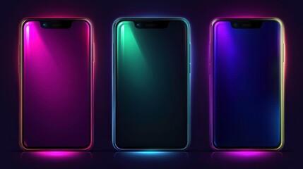 Poster - Futuristic Devices with Clean Lines and Bright Light