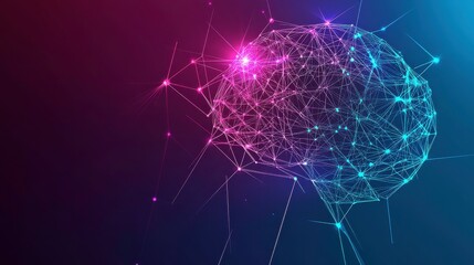Leinwandbilder - Futuristic High-Tech Network Design with Bright Elements