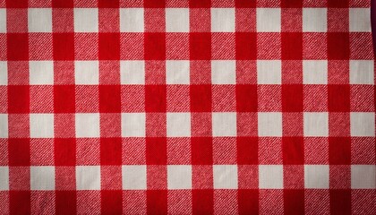 red and white tablecloth