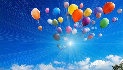 Wall Mural - balloons in the sky