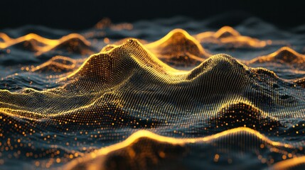 Poster - Glowing Data Visualization in Abstract Reality Design