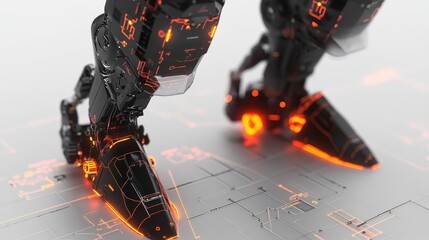 Poster - Glowing Digital Interface with Natural Light Effects