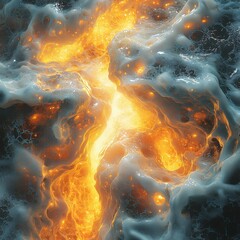 Poster - Dynamic fluid overlay motion with textures surreal landscape high-resolution abstract art
