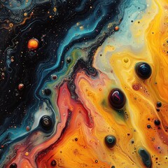 Poster - Fluid abstraction art digital realm high-resolution imagery colorful patterns abstract viewpoint creative concept
