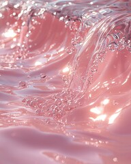 Poster - Dynamic fluid overlay with bubbles high-resolution texture calm environment aesthetic viewpoint artistic concept