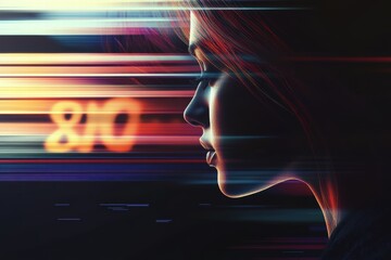 Poster - Data visualization concept highlighting the importance of information flow in a digital age