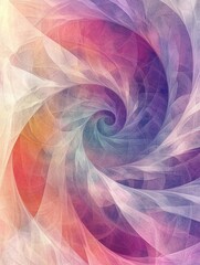 Leinwandbilder - Colorful abstract fractal patterns with swirling designs and empty space for text placement. Generative AI
