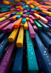 Poster - Colorful Abstract Data Visualization, vibrant lines intertwine to represent complex information, creating an engaging and dynamic visual experience.