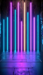 Poster - Dynamic data representation, vibrant bars and lines intertwining, conveying complex information through abstract visualization techniques