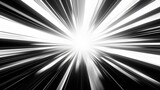 Anime Comic Speed Lines. Dynamic Black and White Motion Background with Action Blur Effect and Abstract Anime Art Style