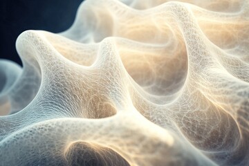 Soft, flowing shapes create an ethereal atmosphere with gentle l