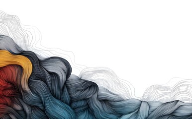 Poster - Modern retro style abstract fluid background with colorful shapes, suitable for posters, flyers, wallpapers, and copy spaces