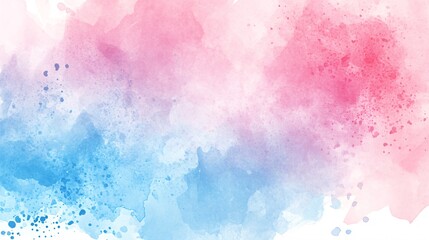 Wall Mural - a vibrant splash of pink and blue watercolor, creating a soft, dreamy atmosphere perfect for backgro
