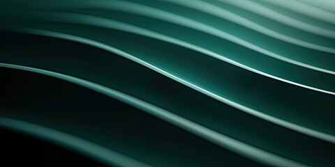 Poster - Abstract teal wave curves background texture.