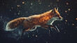 © Oleksandr - A celestial fox with stars embedded in its fur, playfully running through the night sky, symbolizing mystery and cosmic connection.