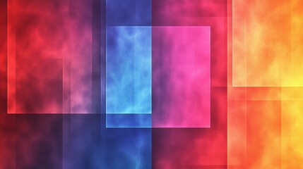 Poster - Colorful abstract fractal patterns with copy space for text and creative design possibilities. Generative AI