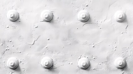 Aufkleber - abstract texture of a white wall featuring raised circular elements, creating a modern and minimalis