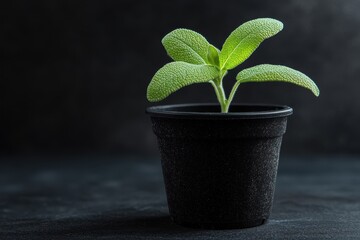 Sticker - Cultivating sage in a dark container sage herb