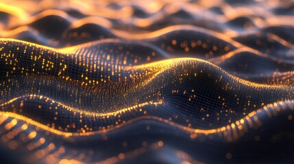 Poster - Abstract Neural Network Waves in Soft Light