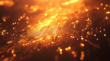 Poster - Bright Abstract Circuit Path in Light Visuals