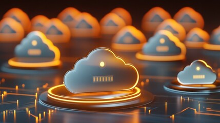 Poster - Cloud Storage Solutions with Rotating Disks Under Soft Lighting