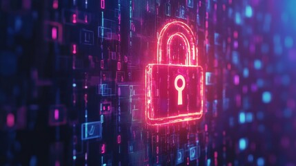 Poster - Digital Data Protection with Encryption Visuals
