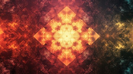 Aufkleber - exploration of abstract fractal patterns with vibrant colors and copy space for text. generative ai