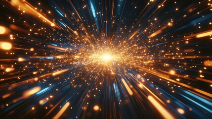 Poster - Dynamic Abstract Circuit Lines in Bright Light