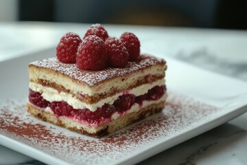 Wall Mural - Raspberry mascarpone summer tiramisu