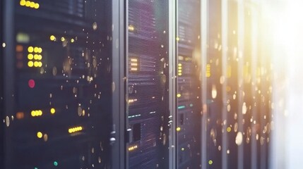 Poster - High-Tech Server Room with Cooling Rack Systems