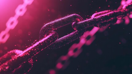 Leinwandbilder - Rotating Chains in Artistic Technology Visualization