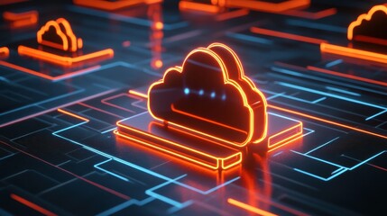 Leinwandbilder - Seamless Cloud Visuals Under Low Light Environment