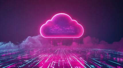Poster - Vibrant Cloud Platform with Digital Graphics