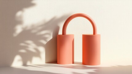 Poster - Abstract Soft Light 3D Style Lock on Clean Background