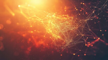 Leinwandbilder - Bright Technology Data Flow Imagery with Clean Background