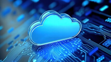 Poster - Dynamic Cloud Computing Concept on Clean Background