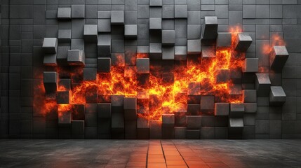 Leinwandbilder - Dynamic Protection with Bright Light and Clean Background