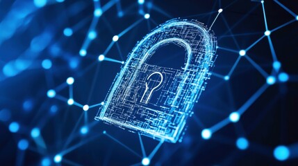 Poster - High Contrast Abstract Authentication Technology Background