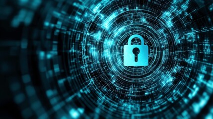 Poster - High Contrast Vector Illustration of Digital Lock