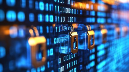 Poster - Modern Security Technology with Bright Light Effects