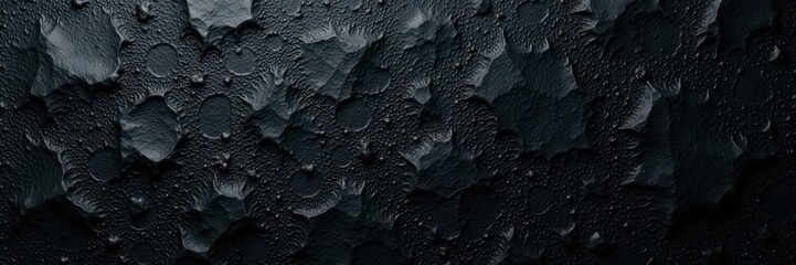 Wall Mural - Deep black foil, subtle highlights, rough texture, foil, elegant