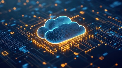 Leinwandbilder - Soft Light Cloud Computing Technology Background
