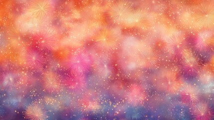 Poster - Colorful Abstract Background with Sparkle and Bokeh Effect