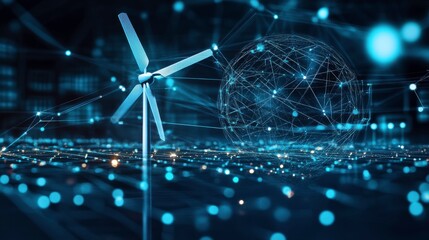 Fototapete - Bright Modern Energy Technology in Industrial Setting