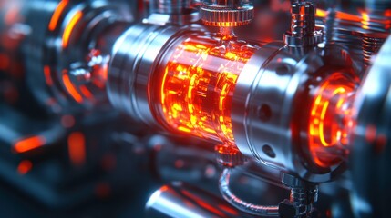 Poster - Dynamic Industrial Energy with Soft Light and Textures