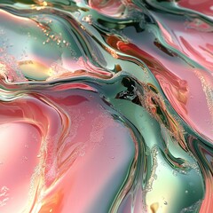 Poster - Fluid motion art abstract design studio digital artwork colorful environment top-down view modern aesthetic
